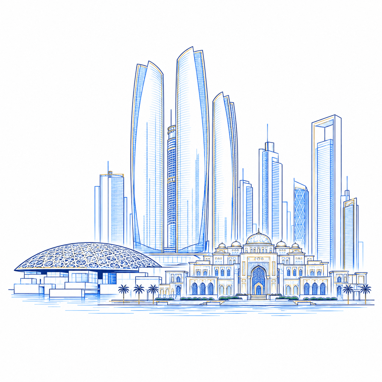 أبوظبي training destination illustration