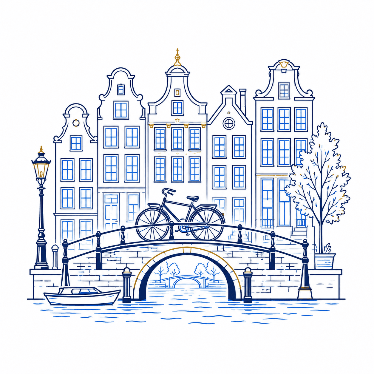 أمستردام training destination illustration