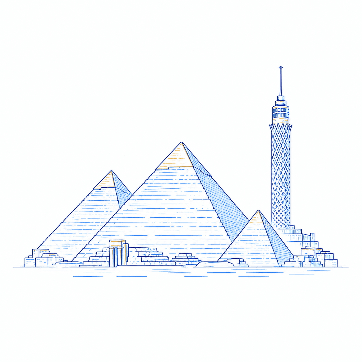 القاهرة training destination illustration