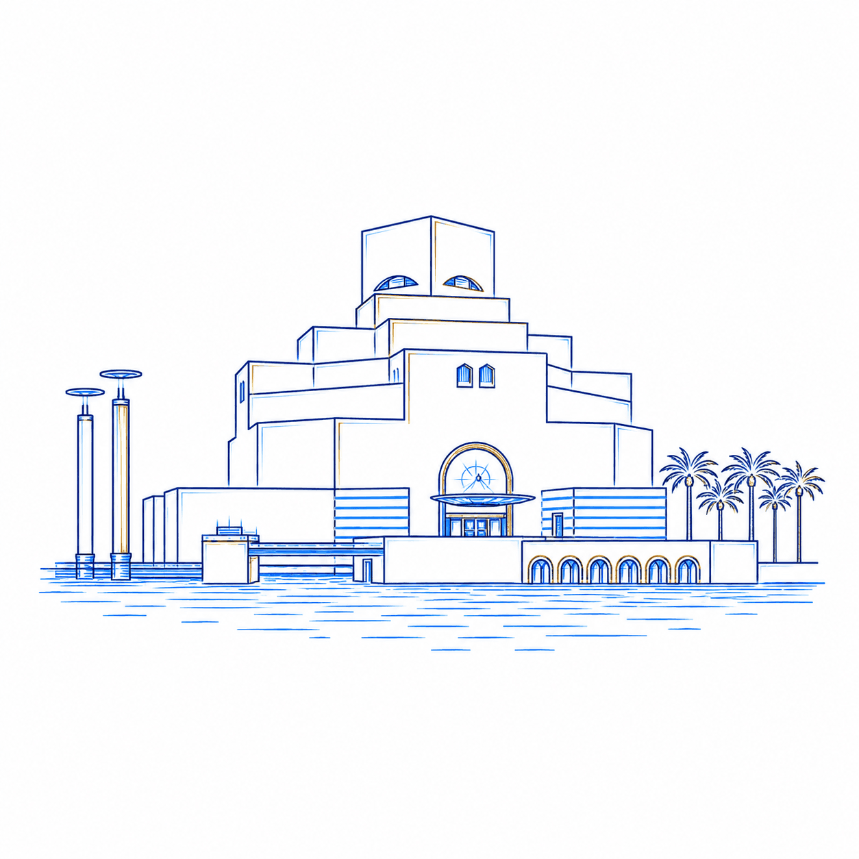 الدوحة training destination illustration