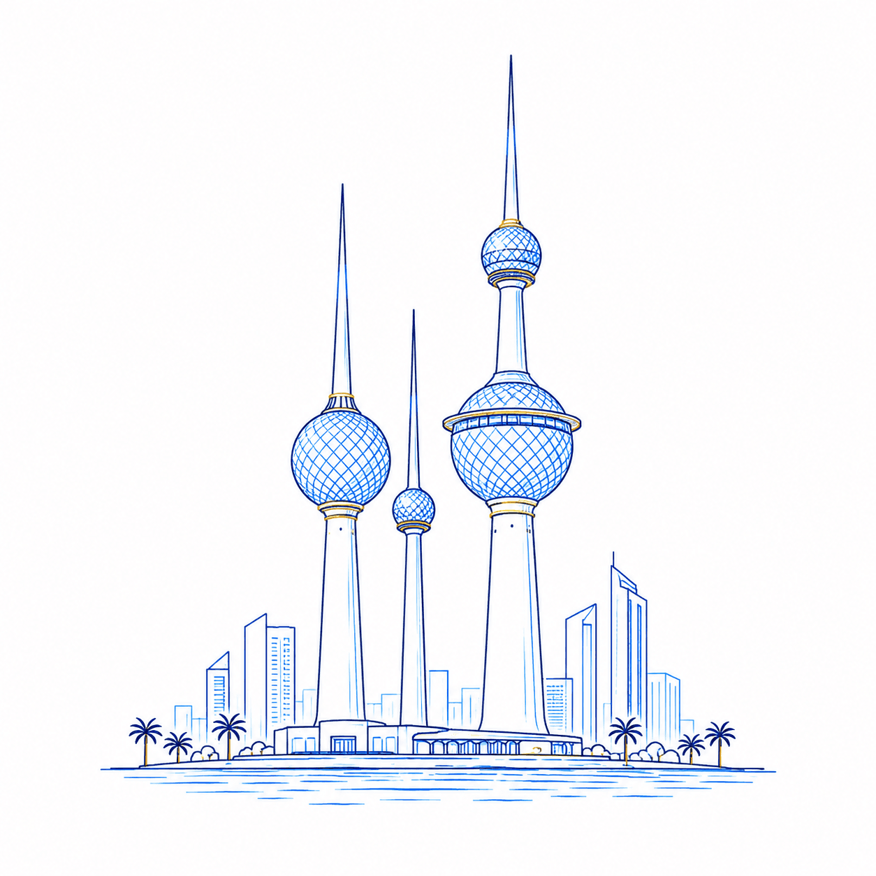الكويت training destination illustration