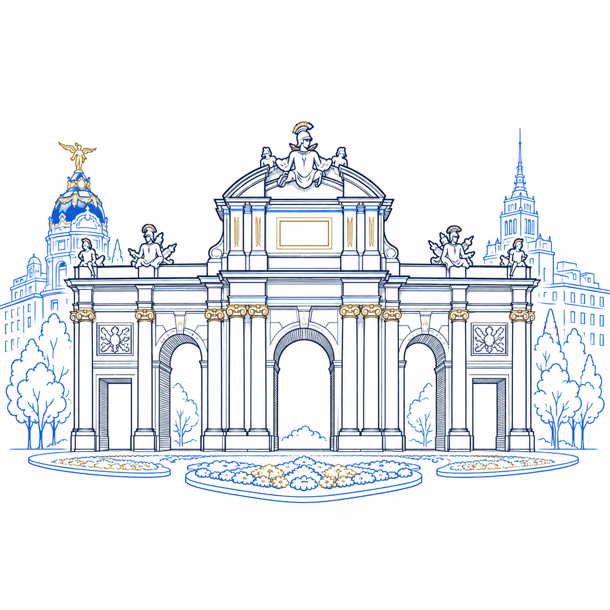 مدريد training destination illustration
