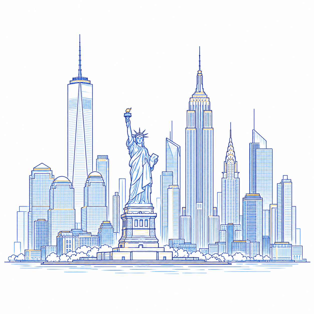 نيويورك training destination illustration