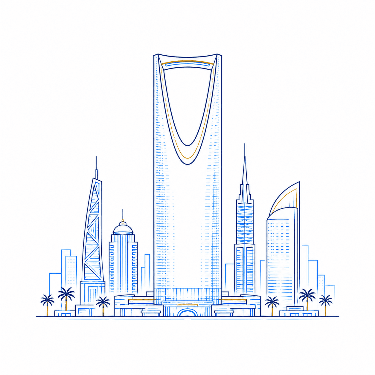 الرياض training destination illustration