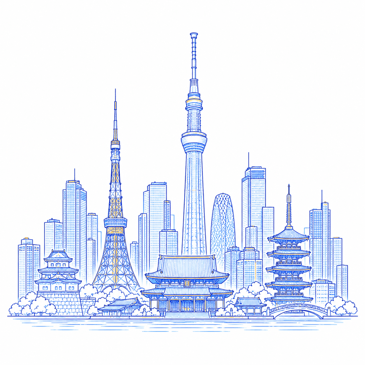طوكيو training destination illustration